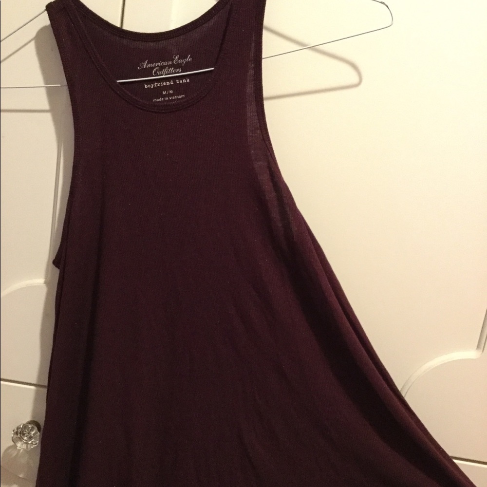 American Eagle Sparkly Burgundy Tank